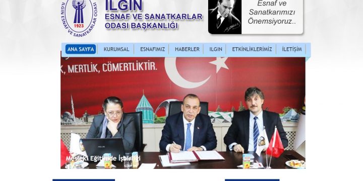 Ilgın Esnaf ve Sanatkarlar Odası Başkanlığı Web Sitesi Tasarımı